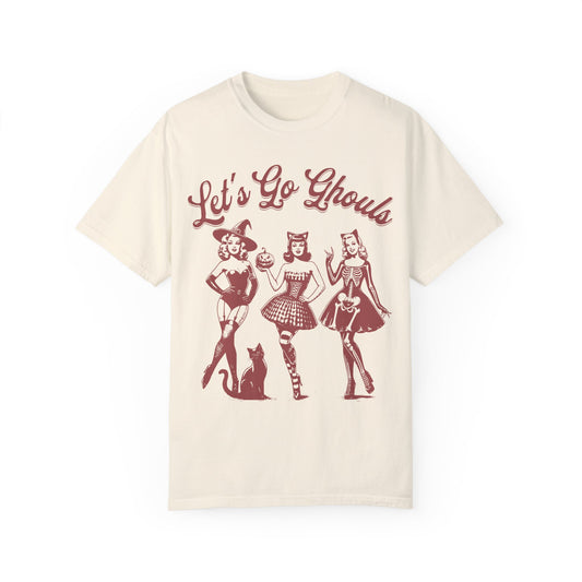 Lets Go Ghouls Witches Shirt - Spooky Girls Comfort Colors T-shirt Ivory