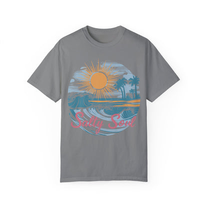 Discover Salty Soul Beach Summer Shirts for Coastal Vibes Grey