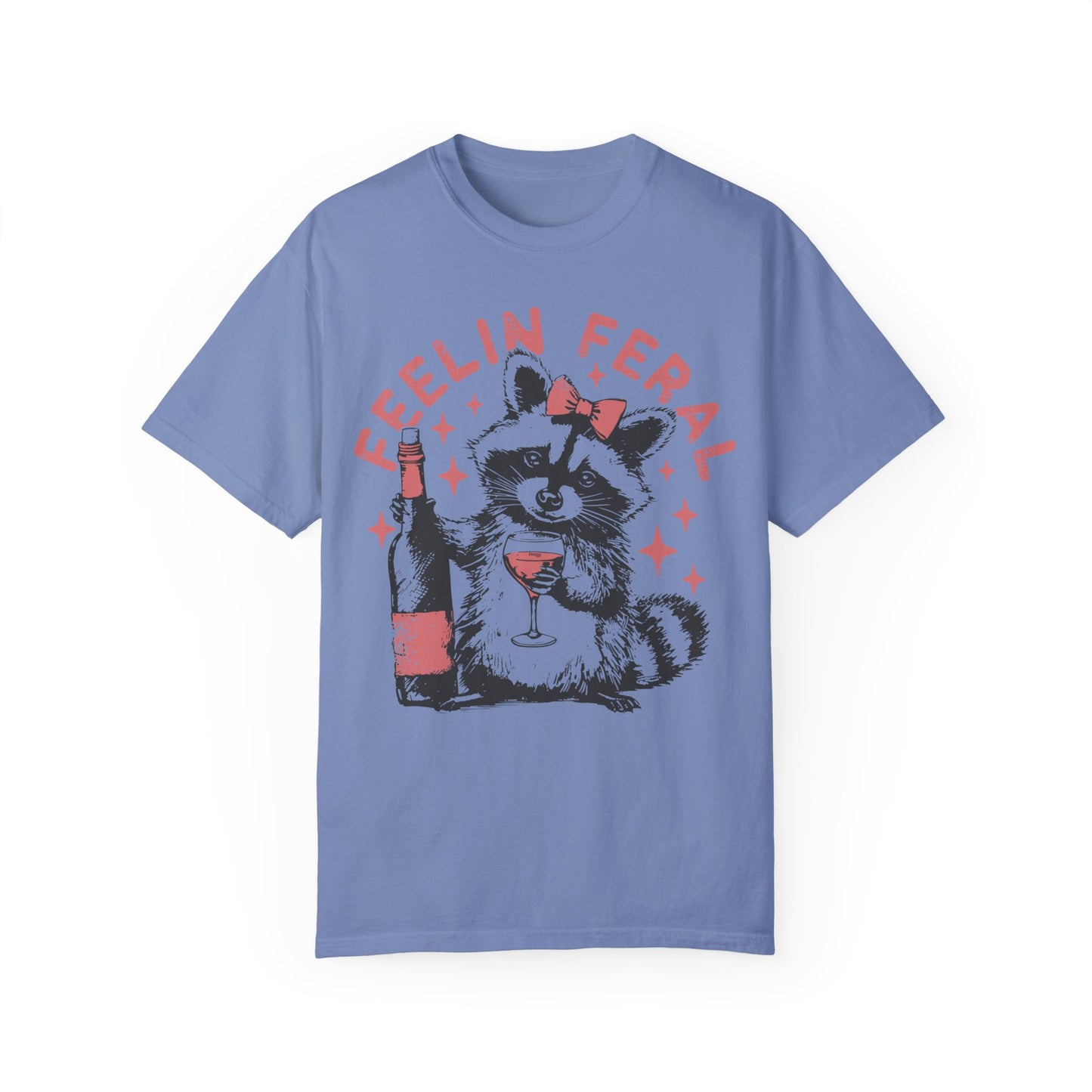 Feelin Feral Raccoon Shirt - Funny Meme Raccoon Washed Denim