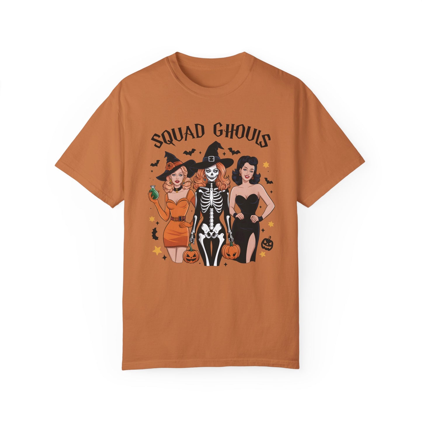 Squad Ghouls Shirt Retro Halloween Comfort Color Tee Yam