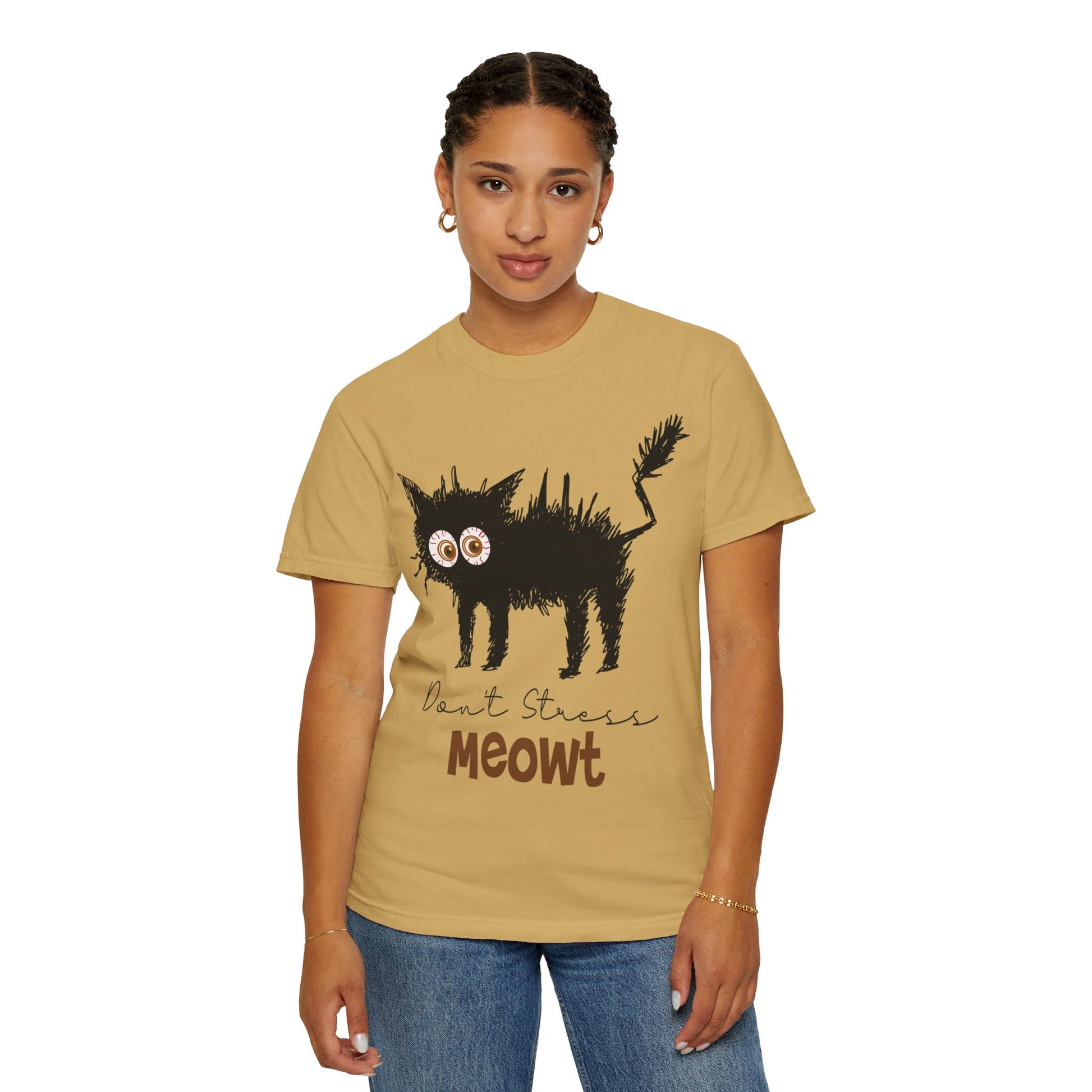 Comfort Colors Don't Stress Meowt Funny Cat Shirt