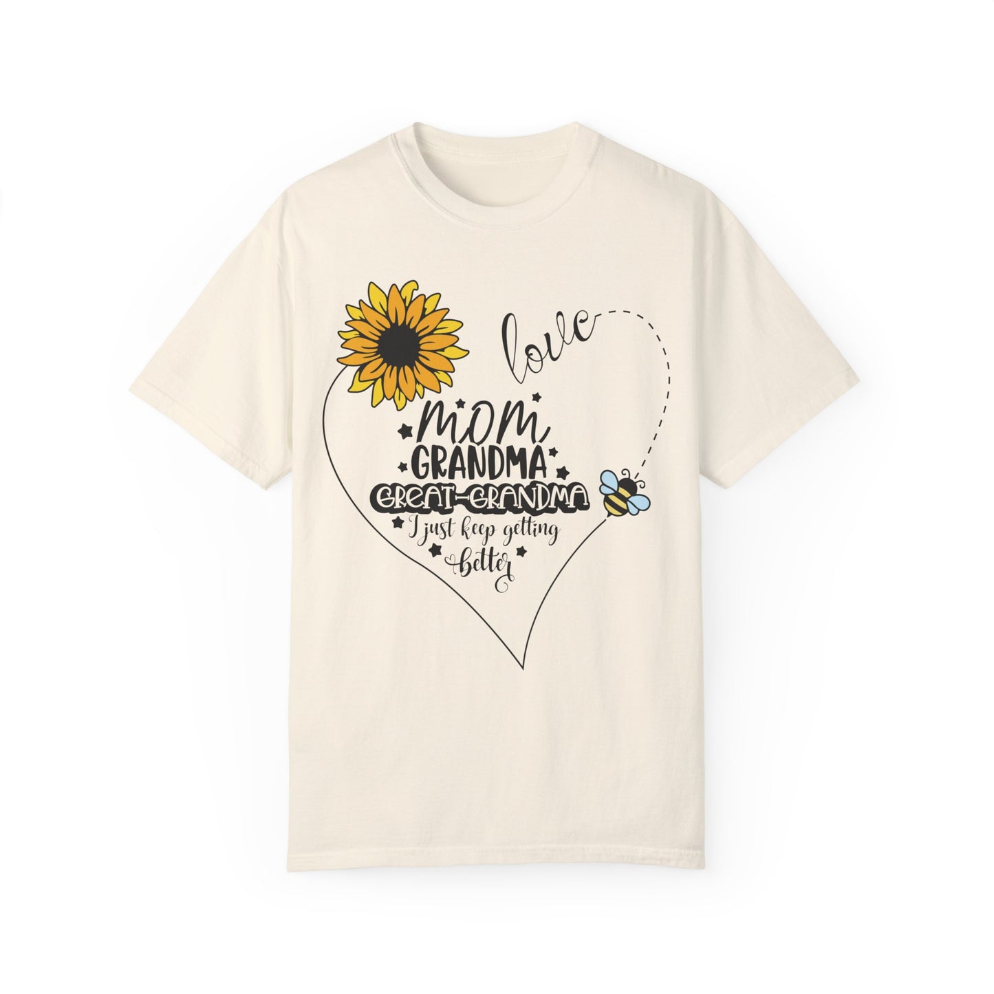 Great Grandma Sunflower T Shirt Ivory