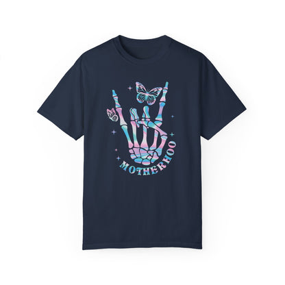 Mama Rock Tour Skeleton Hand Shirt Navy