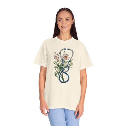 Floral Registered Nurse Shirt - Stylish Healthcare Apparel