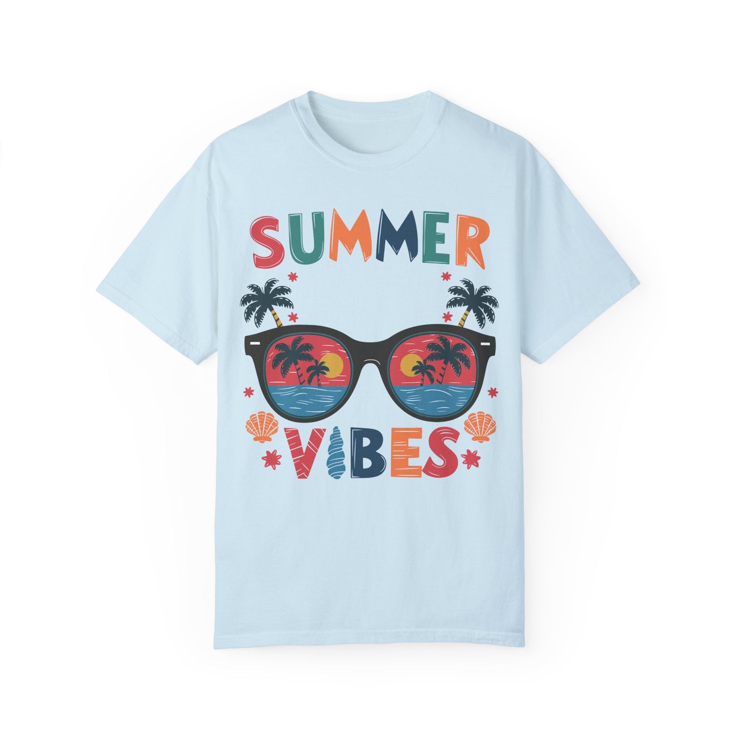 Beach Summer Tropical T-shirt Comfort Colors Chambray