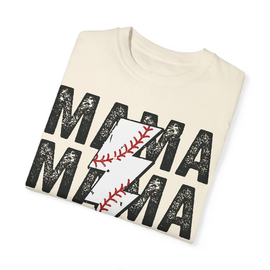 Comfort Colors Baseball Mama Shirt Ivory