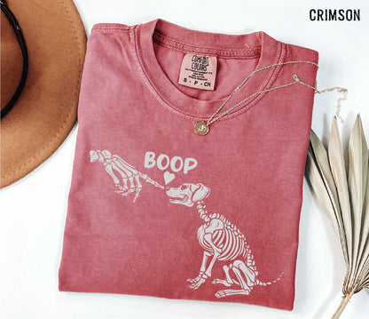 Dog Boop Halloween Comfort Colors Shirt, Dog Skeleton