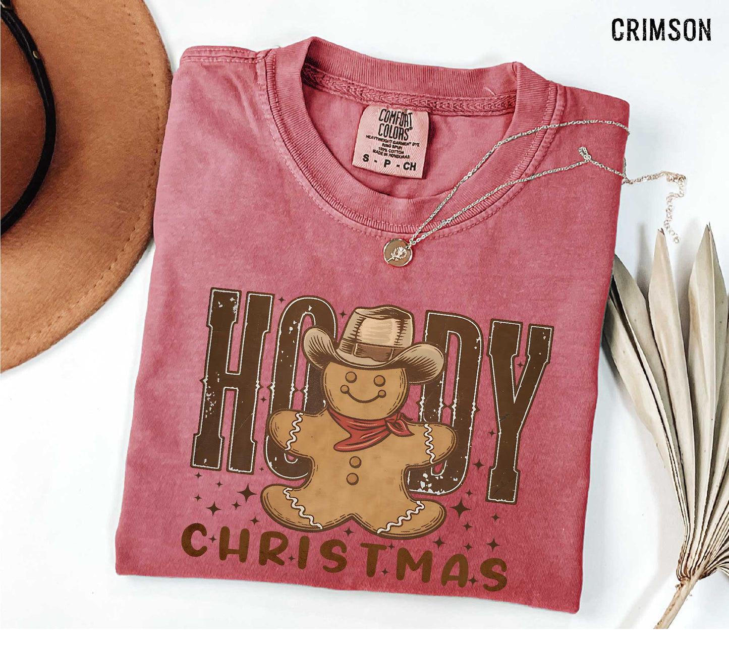 Howdy Christmas Gingerbread Cowboy Comfort Colors T-shirt