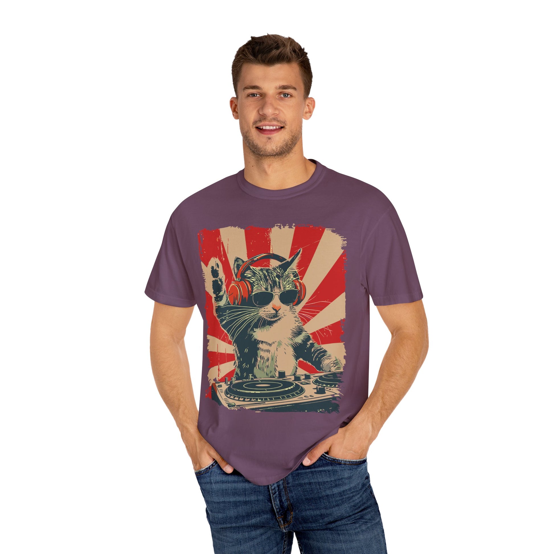 Funny DJ Cat Shirt | Hilarious Graphic Tees for Cat and Music Lovers