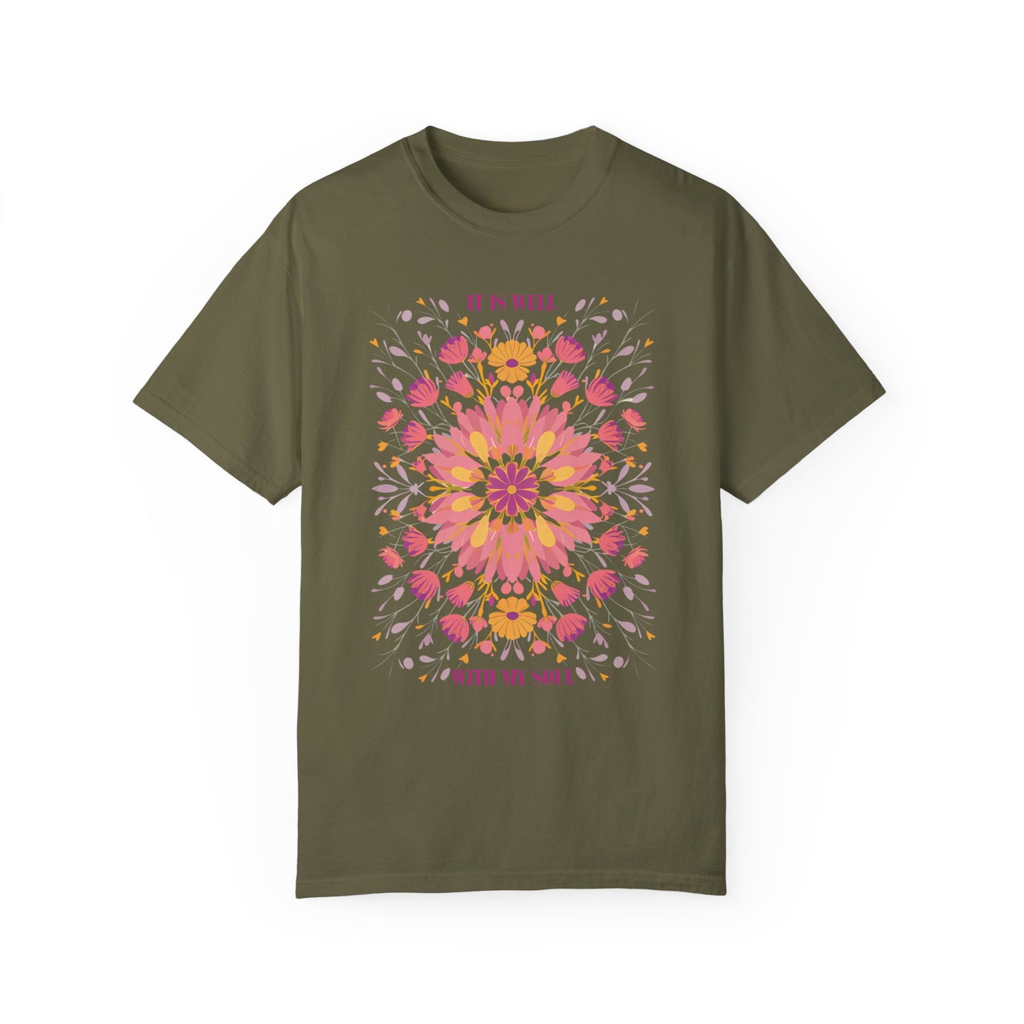 It is Well with My Soul Floral Shirt | Inspirational Christian Tee Sage