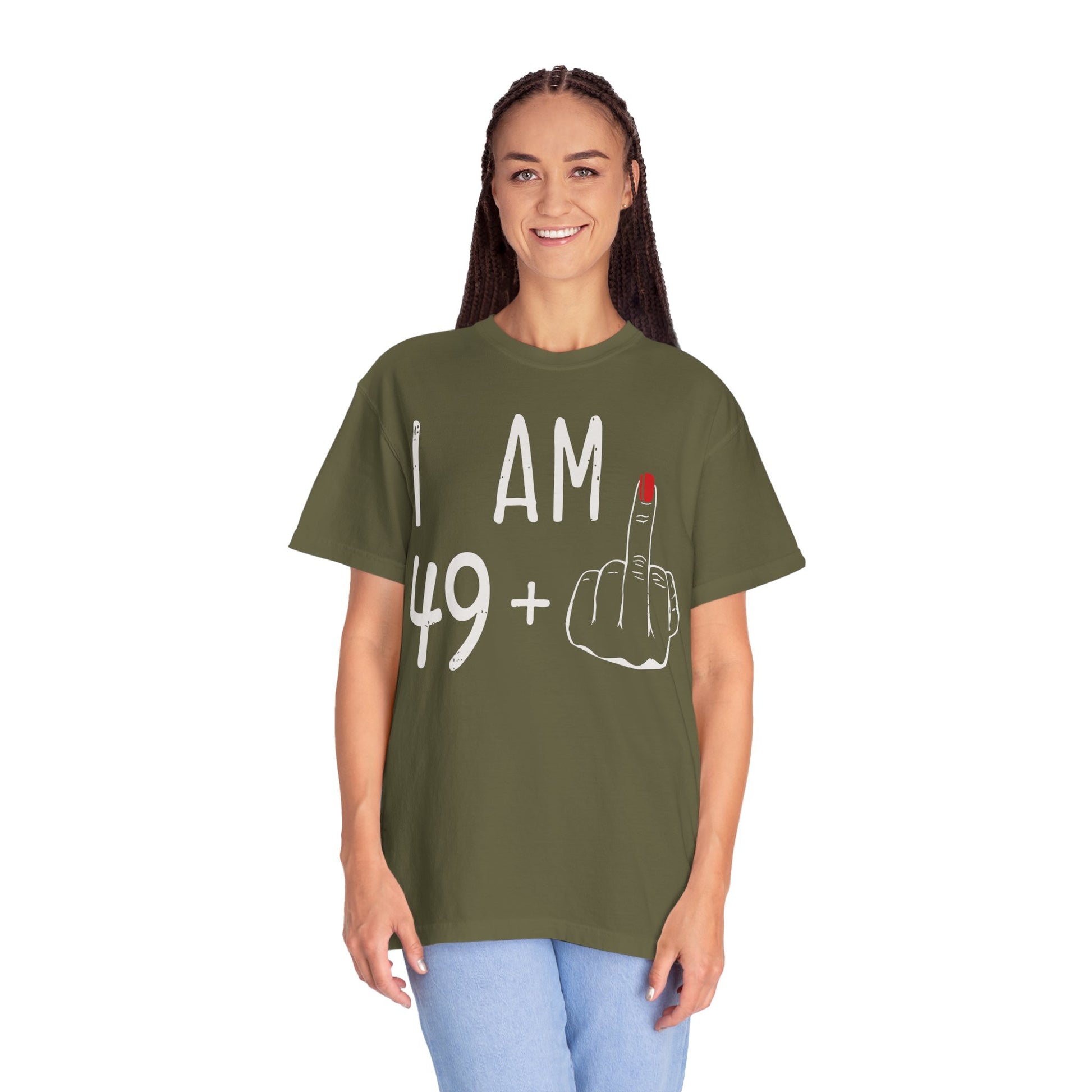 I Am 49 Middle Finger Shirt - 50th Birthday Gifts for Women Tshirt