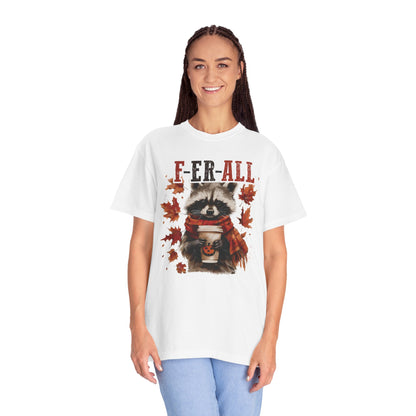 Fall Feral Raccoon Autumn T Shirt - Funny Fall Girl Shirt