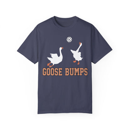 Get Quirky with Our Funny Goose Bumps Geese Volleyball Shirt Denim