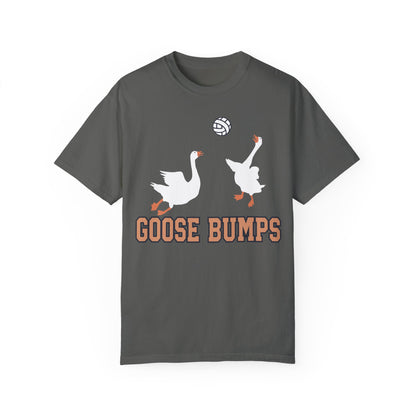 Get Quirky with Our Funny Goose Bumps Geese Volleyball Shirt Pepper