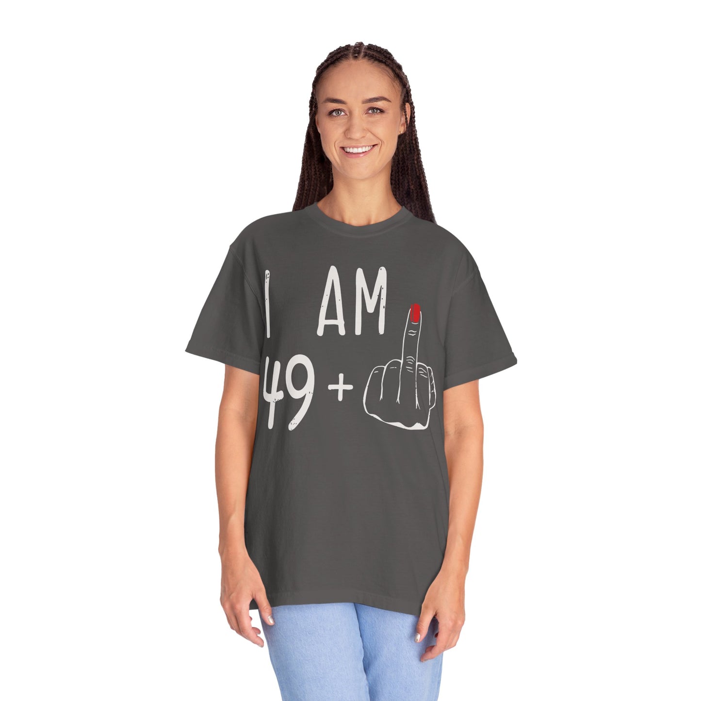 I Am 49 Middle Finger Shirt - 50th Birthday Gifts for Women Tshirt