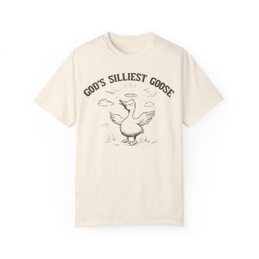 God's Silliest Goose Funny Meme T-Shirt Ivory