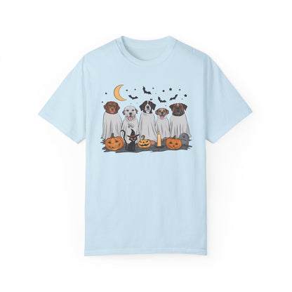 Halloween Ghost Dogs Tee Chambray