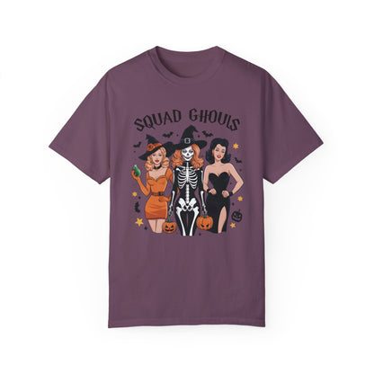 Squad Ghouls Shirt Retro Halloween Comfort Color Tee Berry