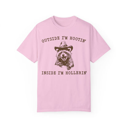 Outside I'm Hootin But Inside I Be Hollerin T-Shirt, Funny Meme Shirt Blossom