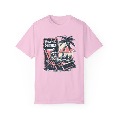 Feral Girl Summer Raccoon Shirt Blossom