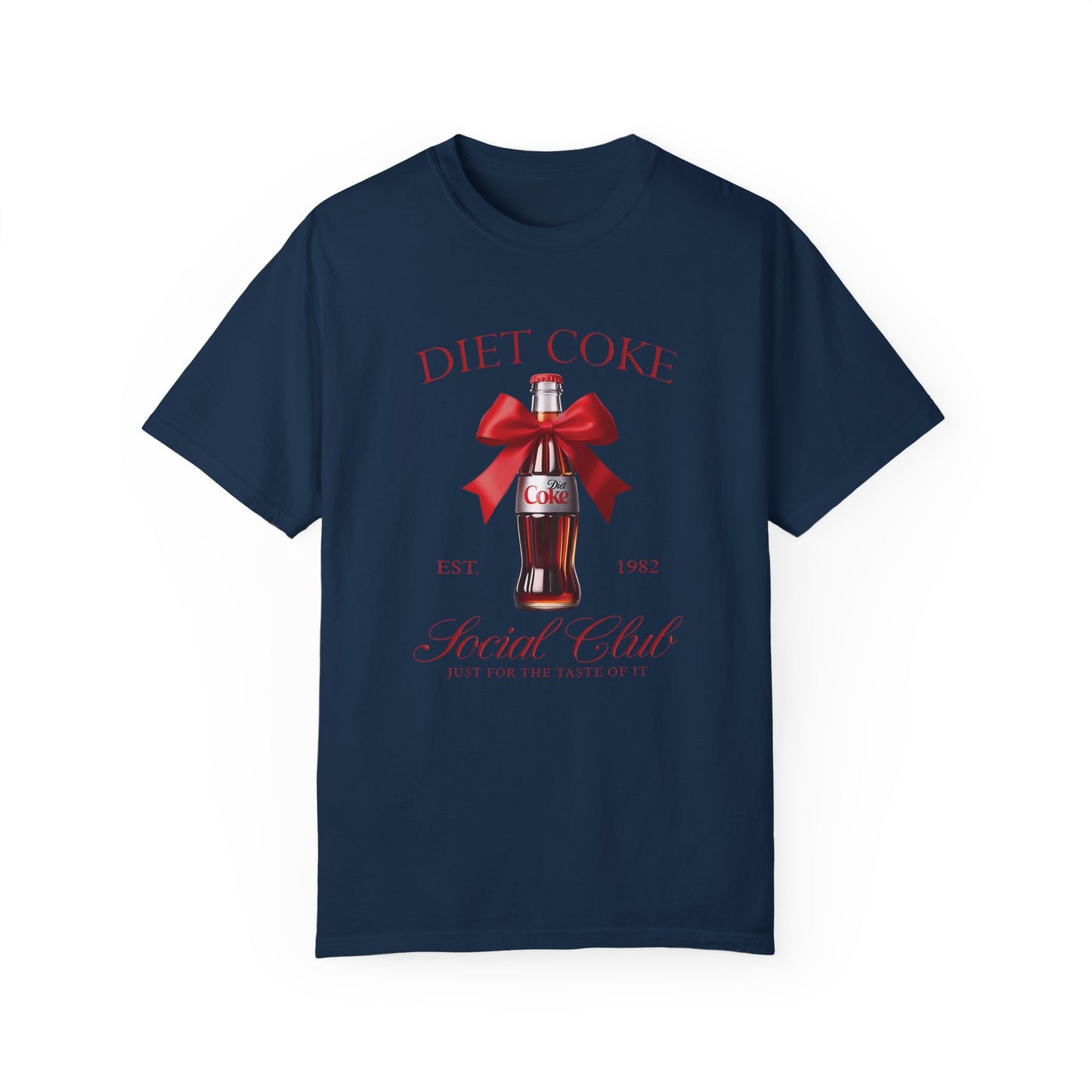 Diet Coke Pink Bow Tshirt True Navy