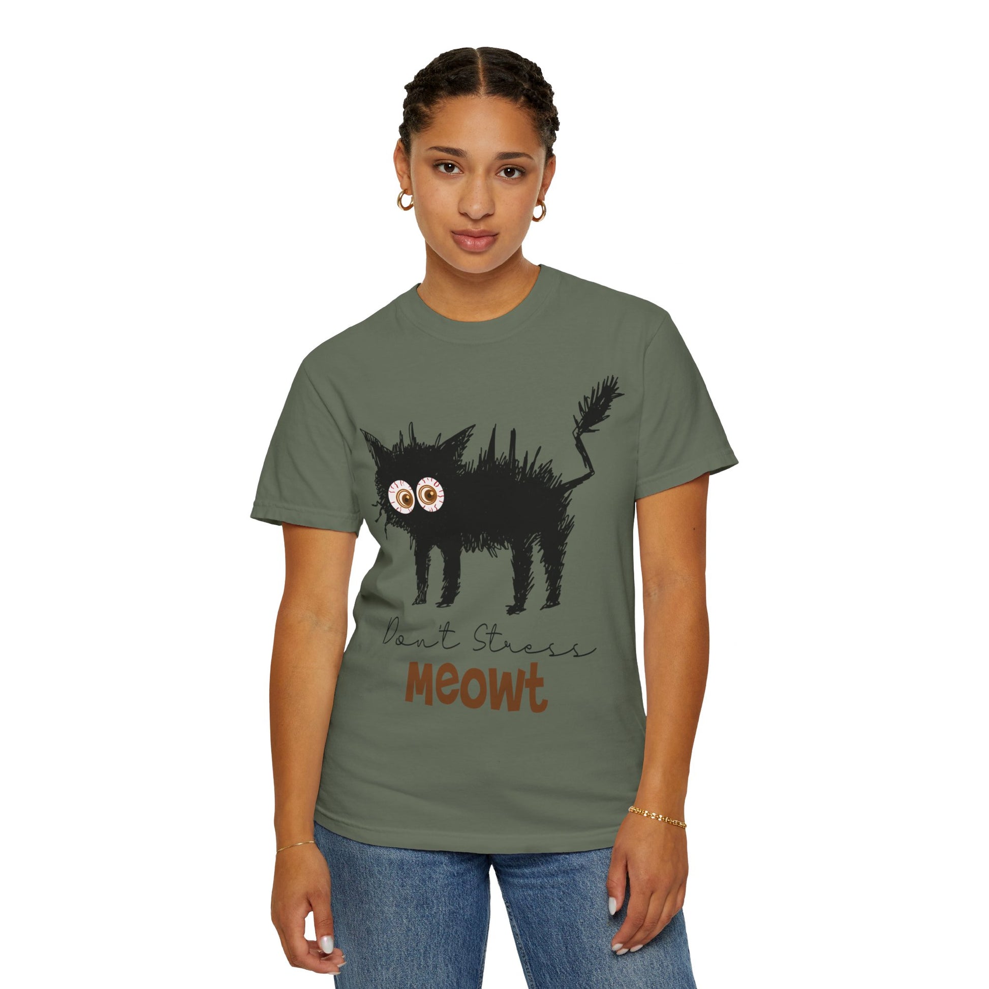 Comfort Colors Don't Stress Meowt Funny Cat Shirt