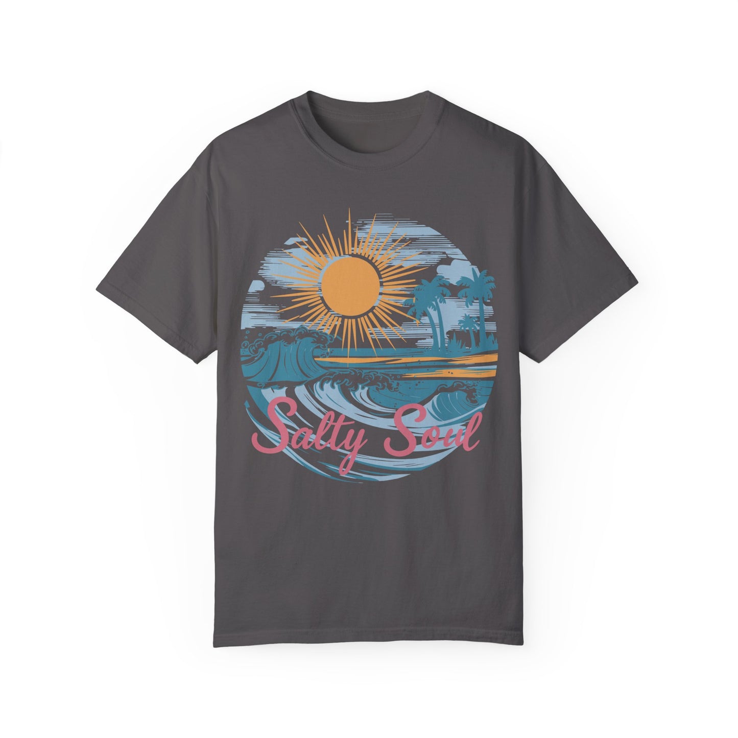 Discover Salty Soul Beach Summer Shirts for Coastal Vibes Graphite