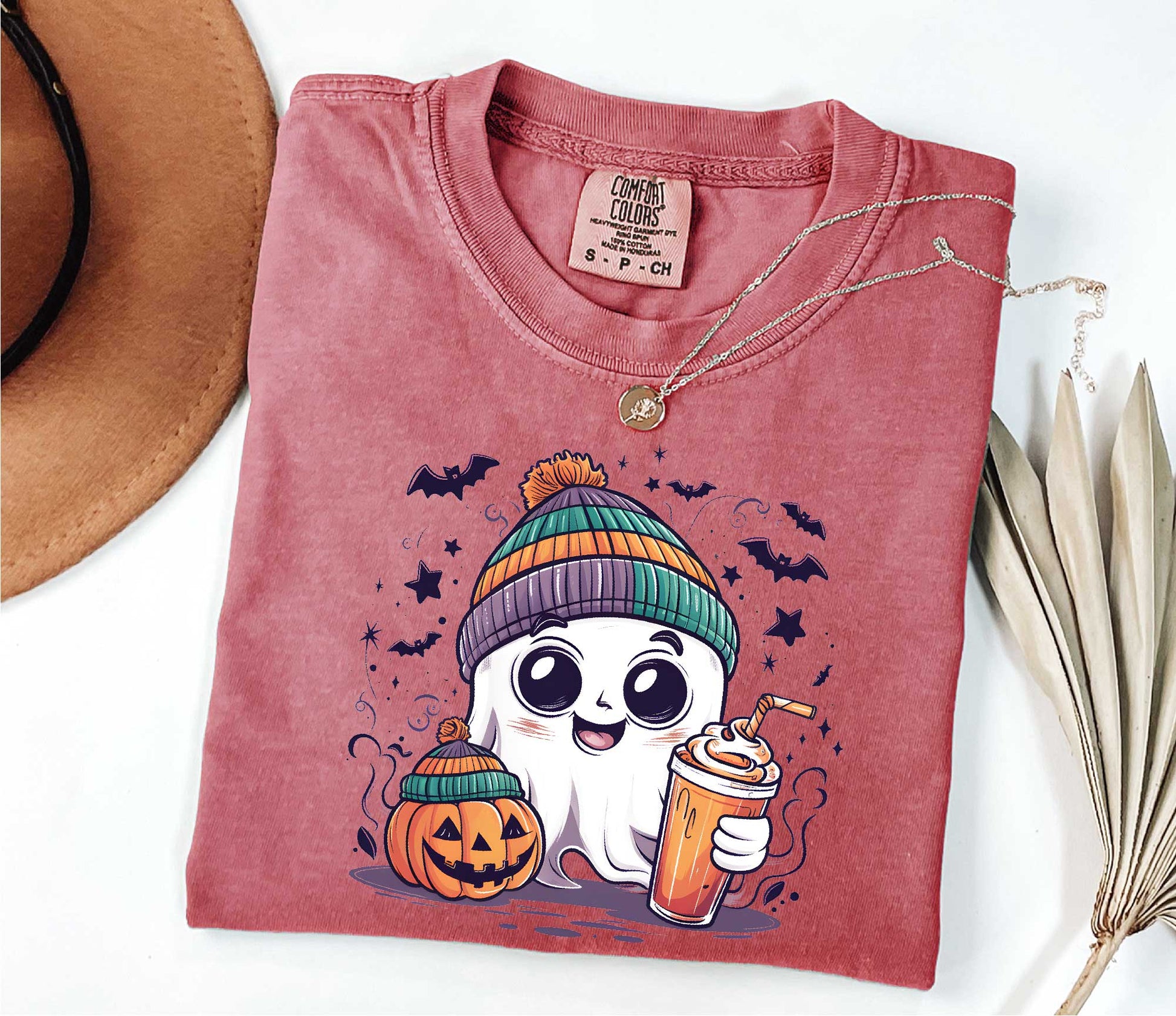 Halloween Ghost Comfort Colors Shirt, Cute Ghost Shirt