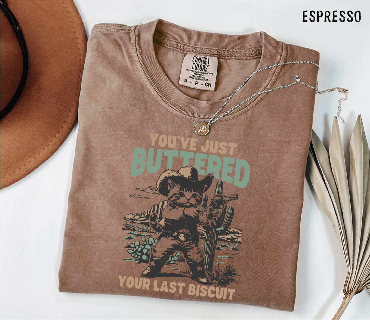 Funny Retro Cowboy Cat T-shirt