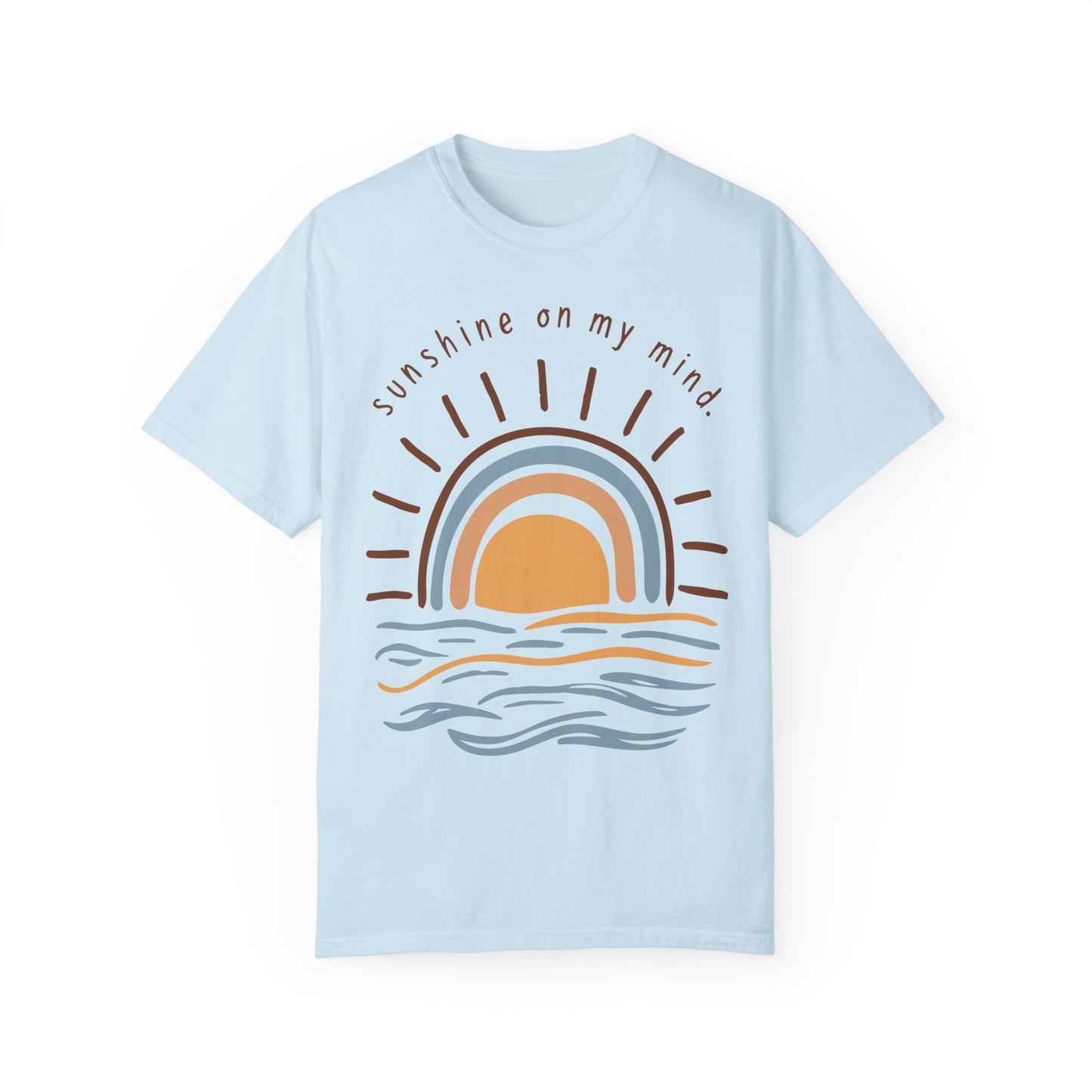 Sunshine on My Mind Summer Shirt | Beachwear and Vacation Apparel Chambray