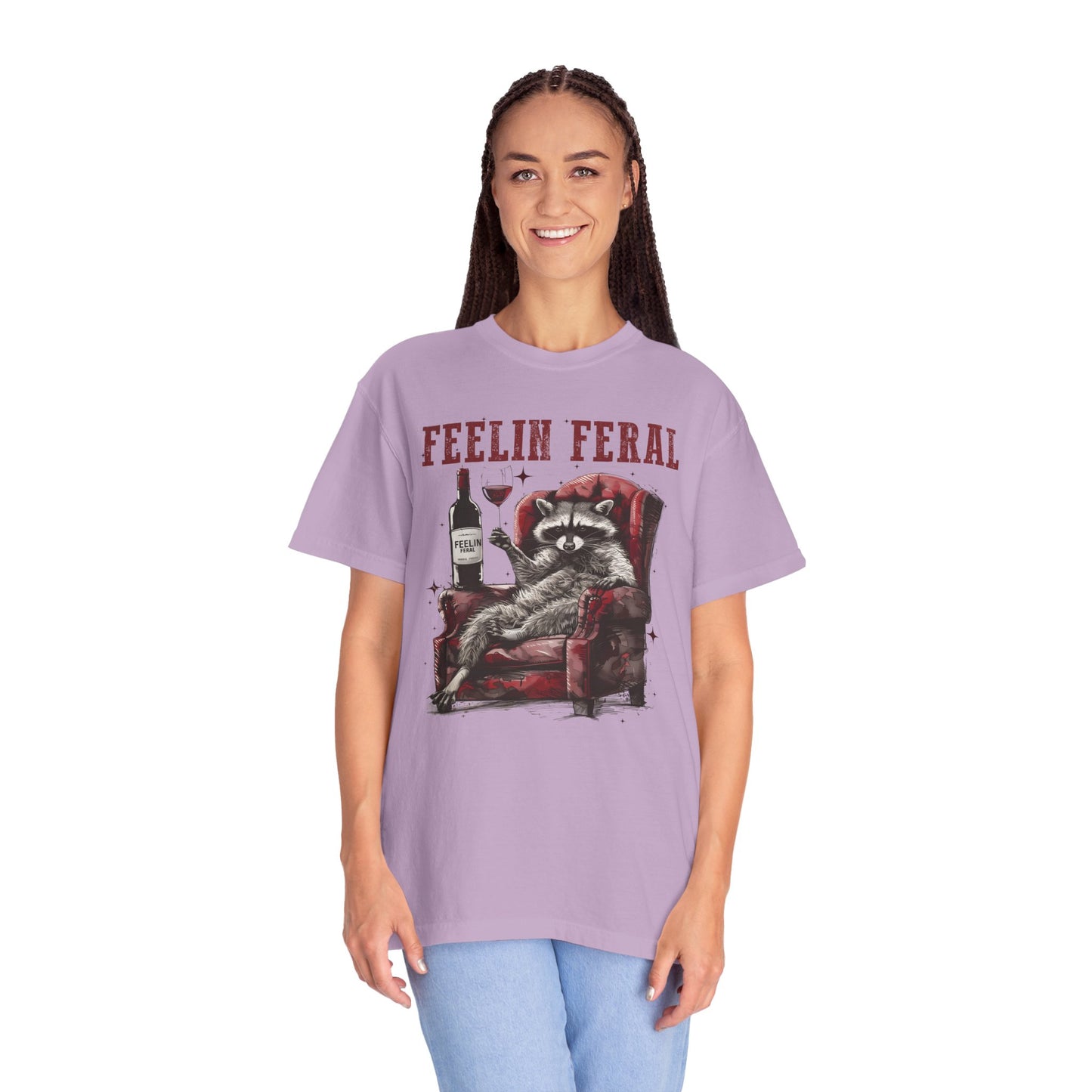 Feelin Feral Funny Raccoon Shirt - Comfort Colors Graphic Tee