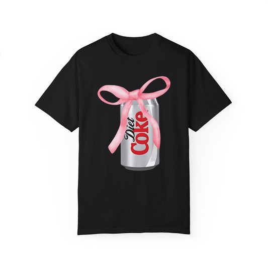 Diet Coke Pink Bow Tshirt Black