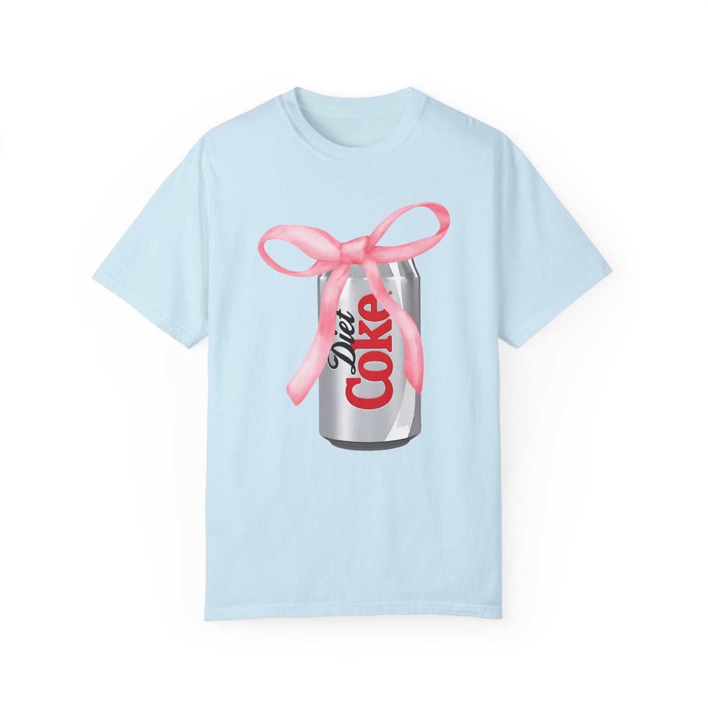 Diet Coke Pink Bow Tshirt Chambray