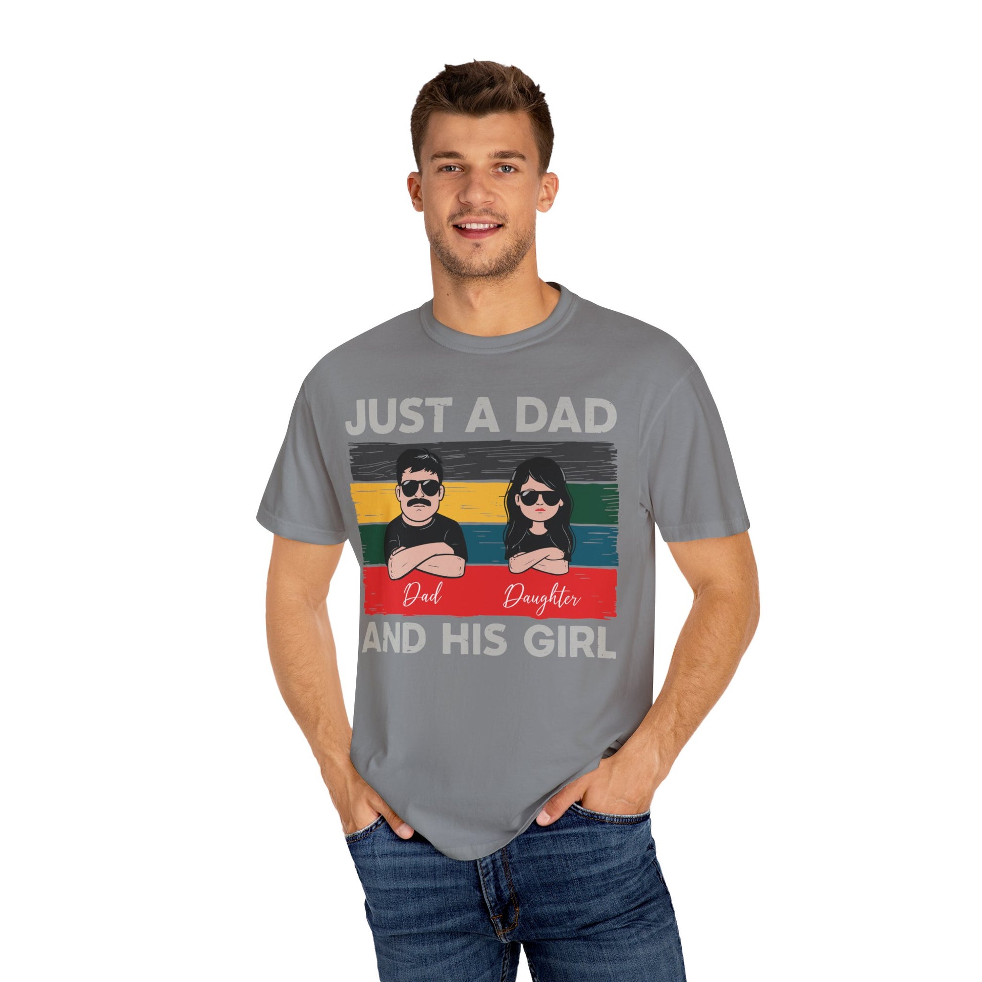 Vintage Fathers Day Just A Dad And His Girl Shirt | Father Daughter Gift