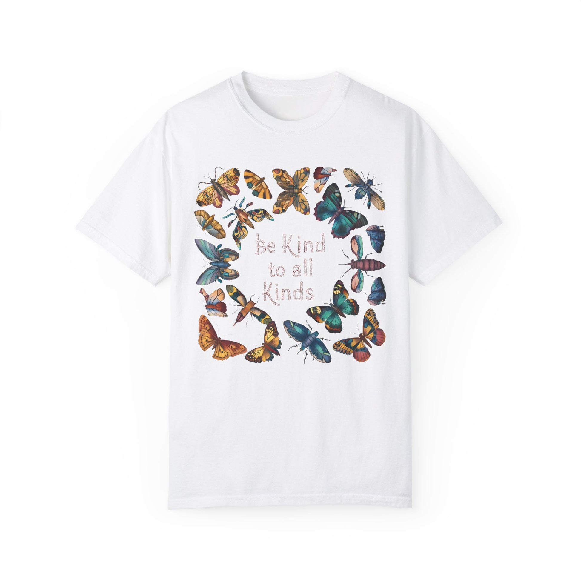 Be Kind To All Kinds Retro Graphic T Shirt White