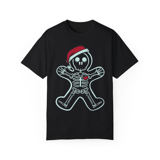 Gingerbread Man X-Ray Shirt | Funny Xmas X-Ray Technician Santa Hat Gift Black