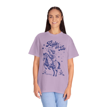 Comfort Colors Western Ride or Die Cowgirl Shirt