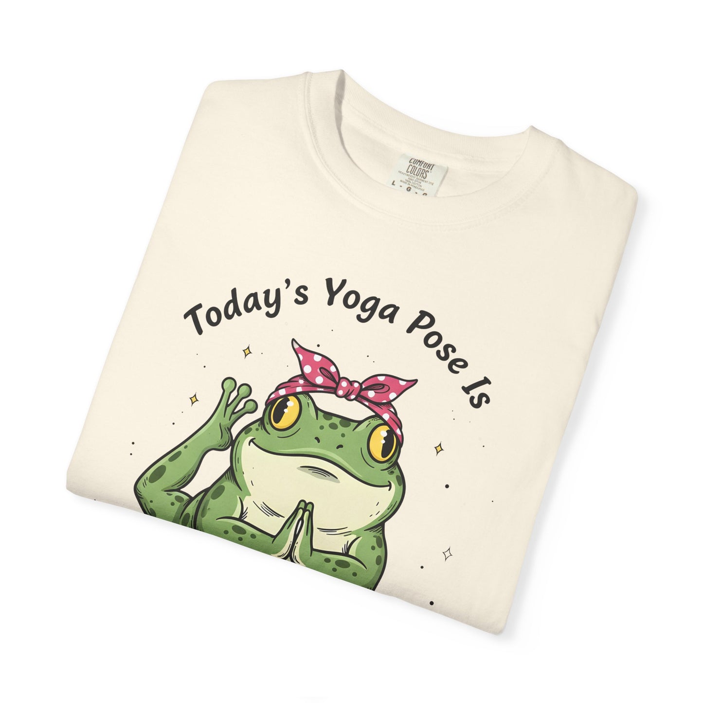Today's Yoga Pose Is Downward Spiral Frog T-Shirt - Mental Health Humor - Unisex Comfort Colors T-shirt