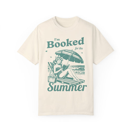Retro I'm Booked For The Summer Tee - Bookish Shirt Ivory