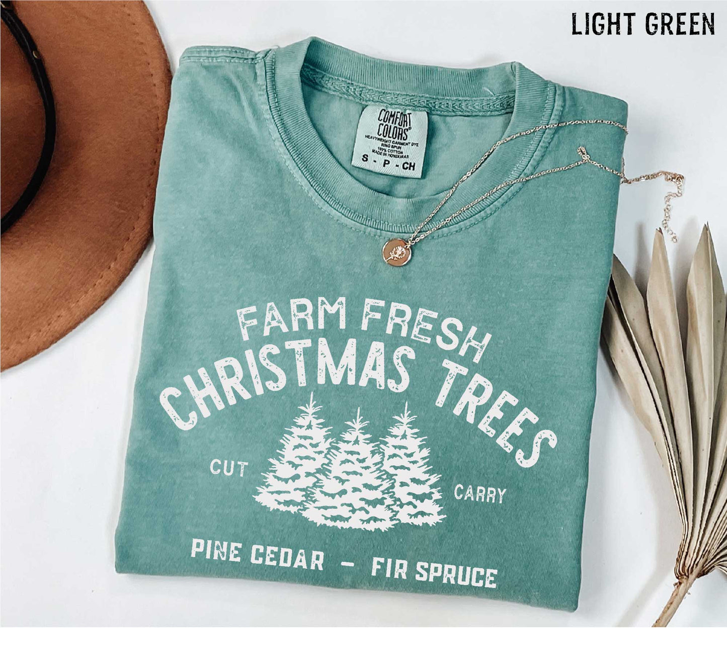 Christmas Trees T-shirt, Unisex Garment-Dyed Shirt