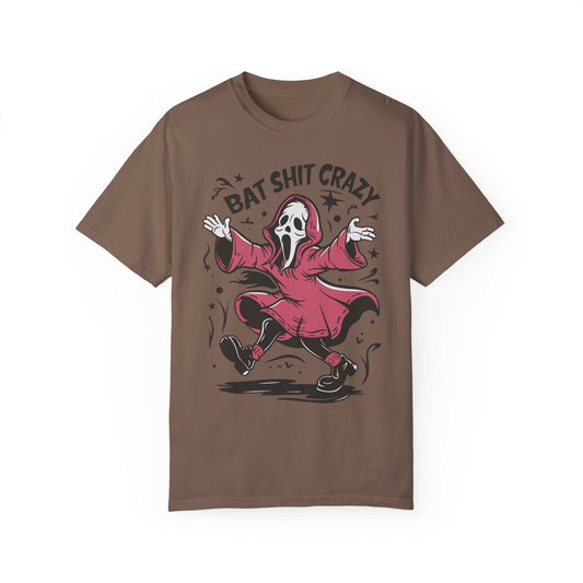 Bat Shit Crazy Funny Halloween Shirt - Ghost Season Tee Espresso