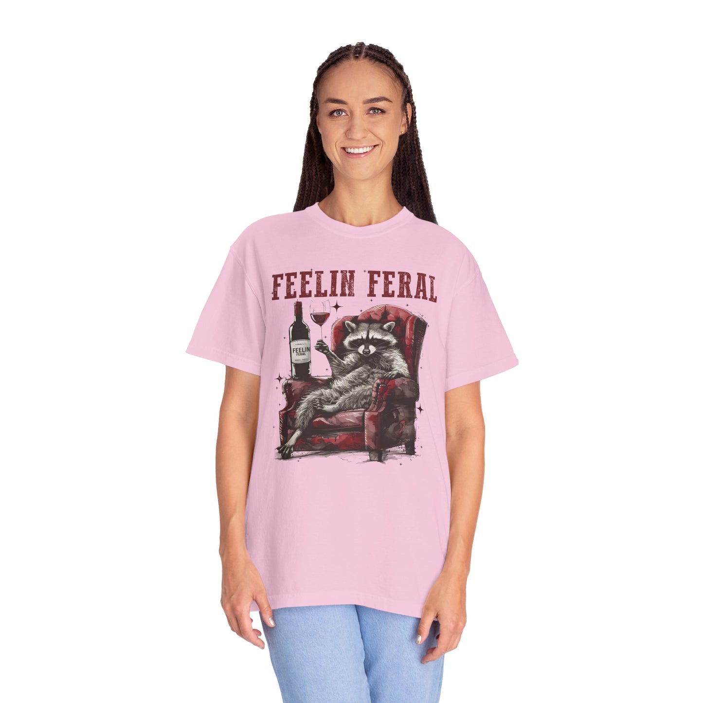 Feelin Feral Funny Raccoon Shirt - Comfort Colors Graphic Tee