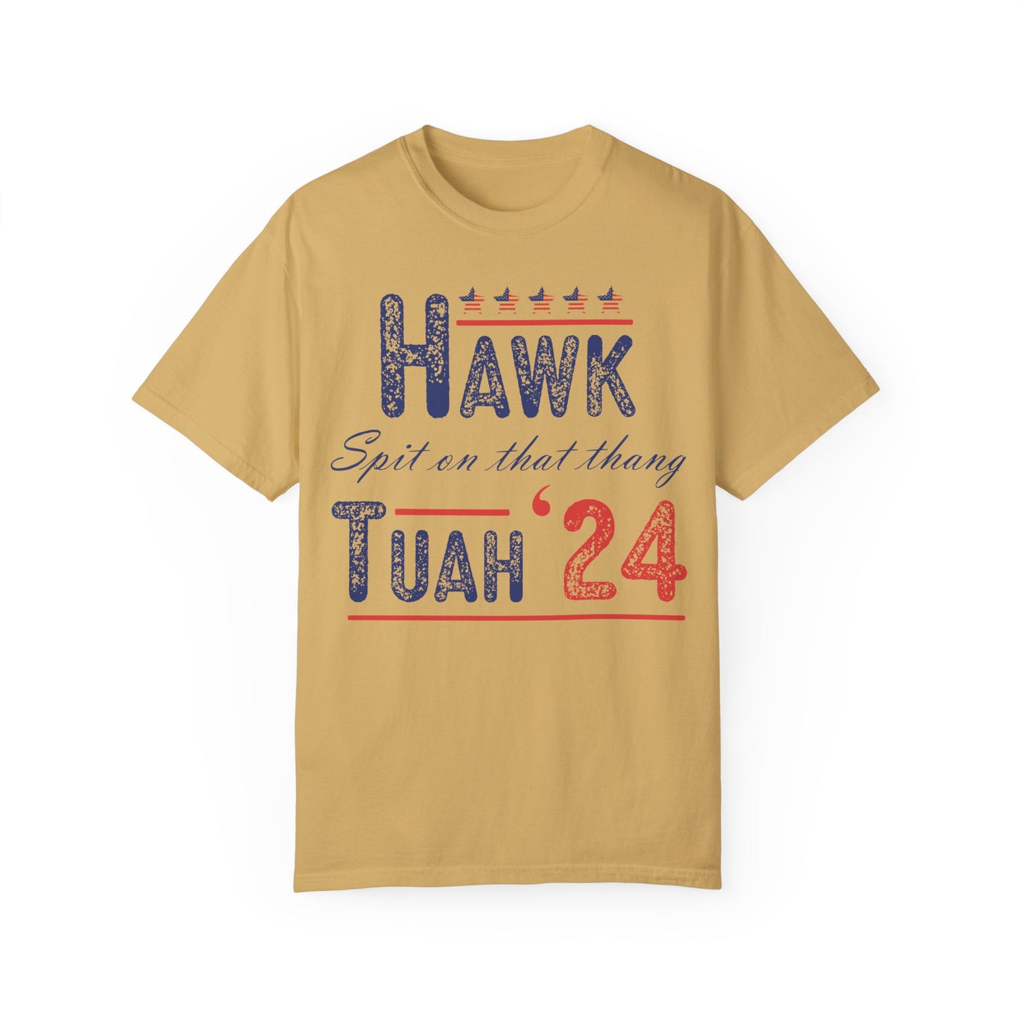 Hawk Tuah 24 Funny Saying Shirt - Spit On That Thang Girl Tee Mustard