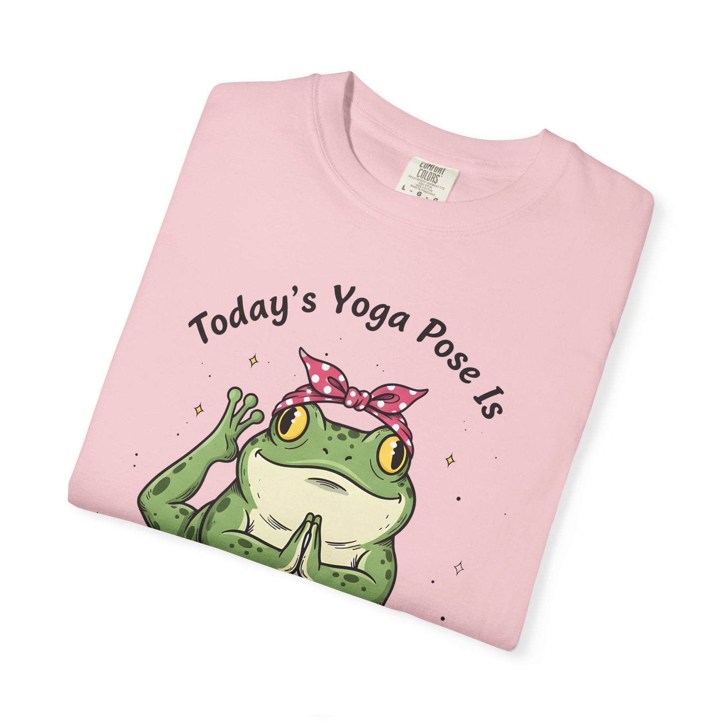 Today's Yoga Pose Is Downward Spiral Frog T-Shirt - Mental Health Humor - Unisex Comfort Colors T-shirt