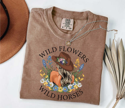 Wild Flowers Shirt, Western Cowgirl Shirt