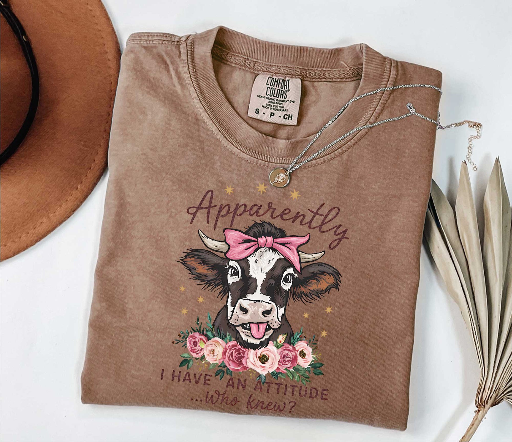 Apparently I Have An Attitude Shirt, Funny Cow Tshirt