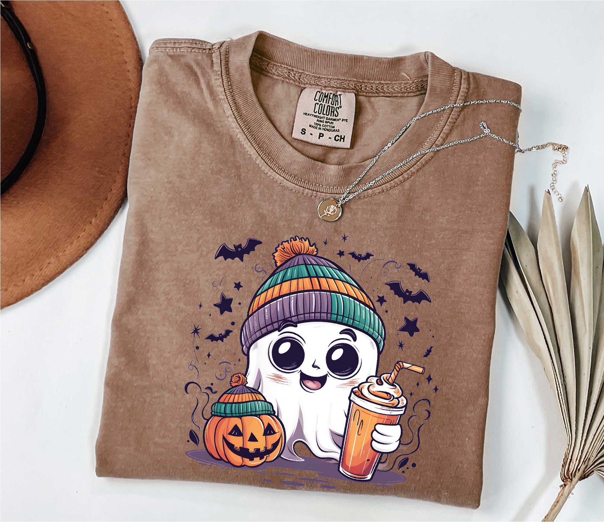 Halloween Ghost Comfort Colors Shirt, Cute Ghost Shirt