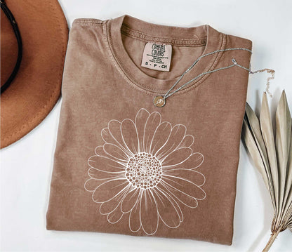 Comfort Colors Daisy Shirt,Cute Boho Wildflower Tshirt