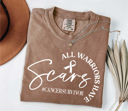 All Warriors Have Scars Shirt, Breast Cancer Survivor Shirt