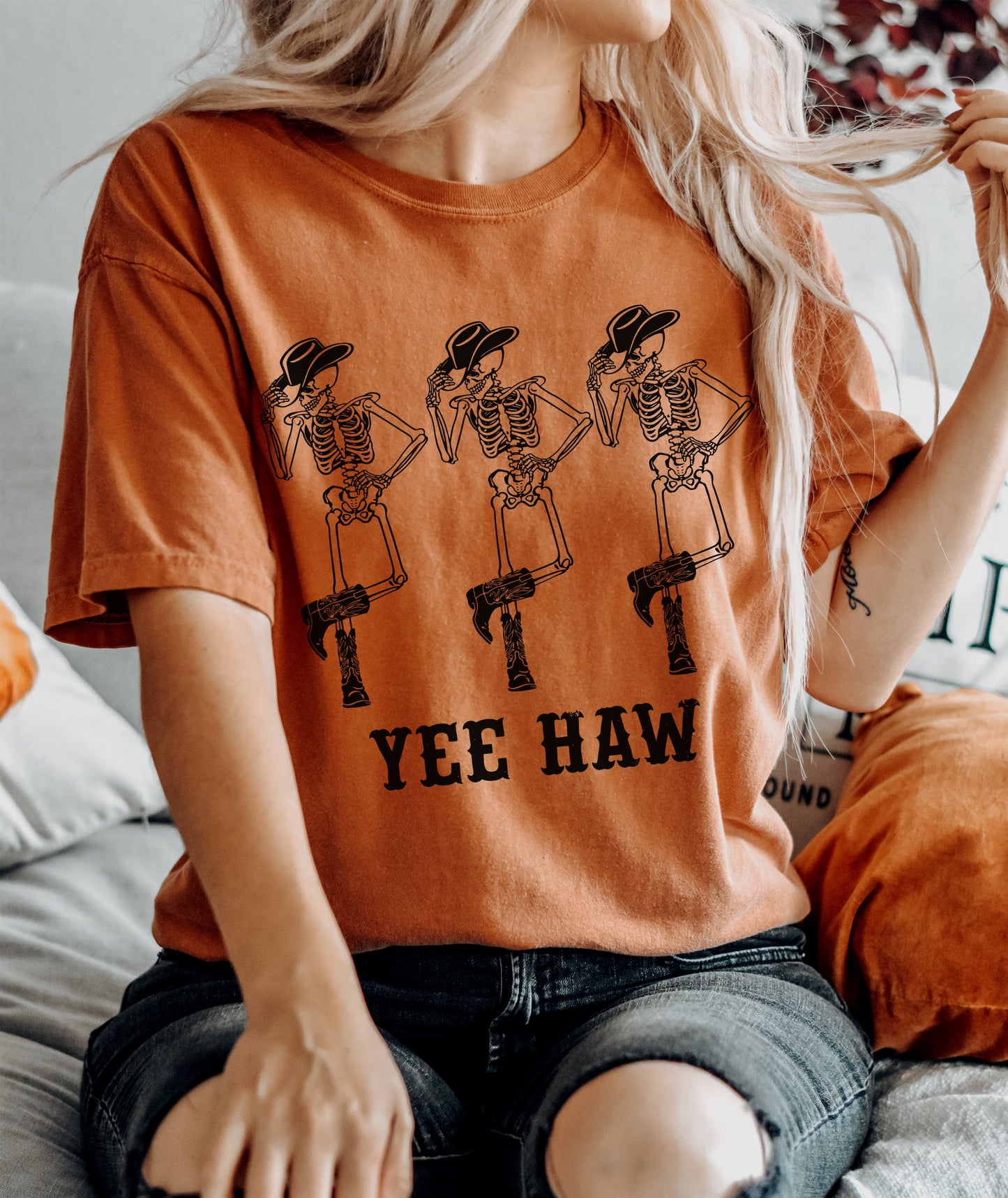 Cowboy Skeleton Yee Haw Shirt